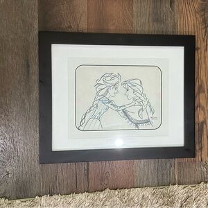 Disney Elsa and Anna illustration, Signed, Numbered, and Castle Seal